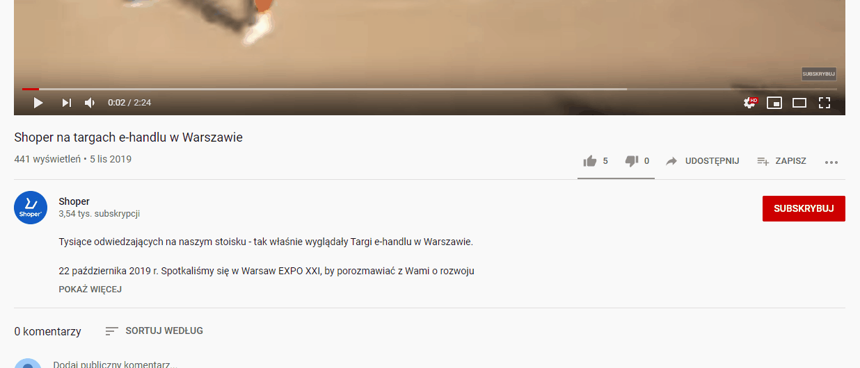 Aby udostępnić film z YouTube, należy skopiować właściwy kod HTML Wideo instrukcja kopiowania kodu HTML do udostępnienia filmu z YouTube