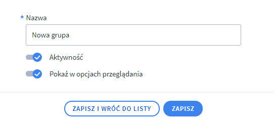 Uzupełnij formularz dodawania nowego zestawu cech produktu Panel administracyjny sklepu > Obsługa sklepu > Atrybuty > Dodaj zestaw atrybutów > Formularz