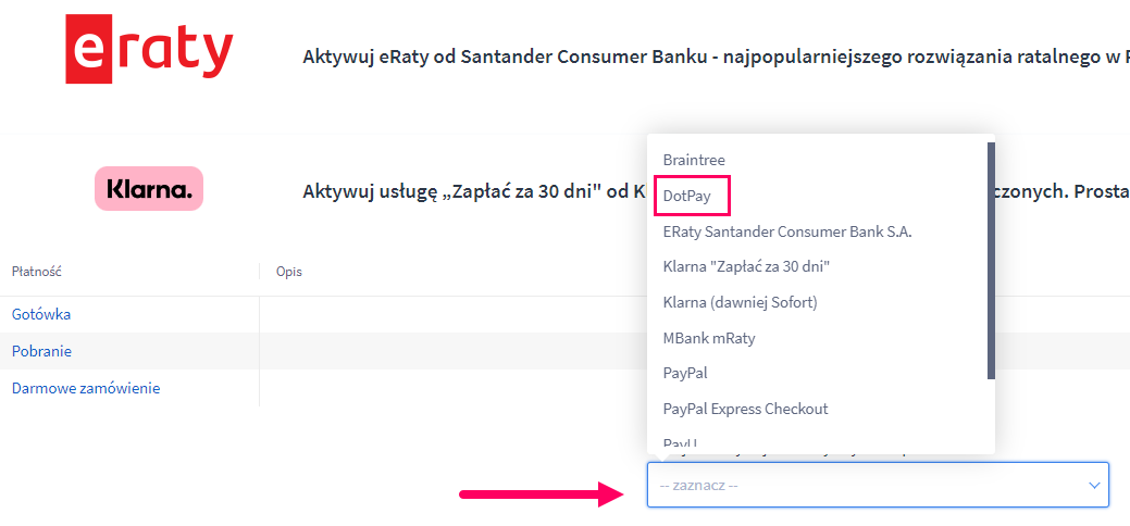 Konfiguracja Shoper Dotpay
