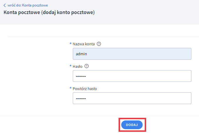 Panel administracyjny sklepu > Ustawienia > Ogólne > Konta pocztowe
