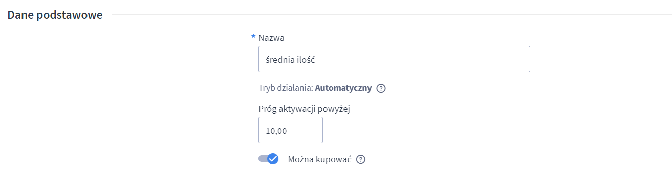 Edytuj status dostępności Panel administracyjny > Ustawienia > Produkty > statusy dostępności > Edycja statusu
