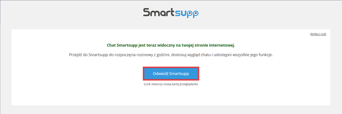 Przejdź do Smartsupp, by rozpocząć rozmowę z gośćmi sklepu Shoper Panel administracyjny sklepu > Dodatki i integracje > Moje aplikacje > Smartsupp - AI, live czat oraz czatbot > Uruchomienie czatu