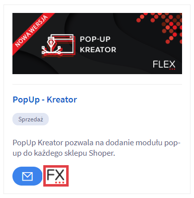 Panel administracyjny sklepu > Dodatki i integracje > Moje aplikacje > PopUp - Kreator