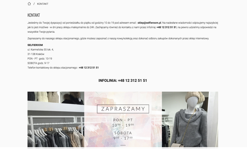 Przykład bardziej zaawansowanej podstrony kontaktowej