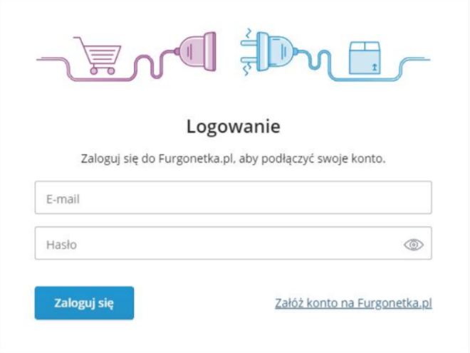Zaloguj się do furgonetka.pl Panel administracyjny > Dodatki i integracje > Moje aplikacje > Furgonetka > Logowanie