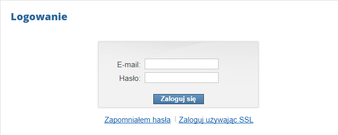Zaloguj się do Panelu klienta Shoper Panel klienta Shoper > Formularz logowania