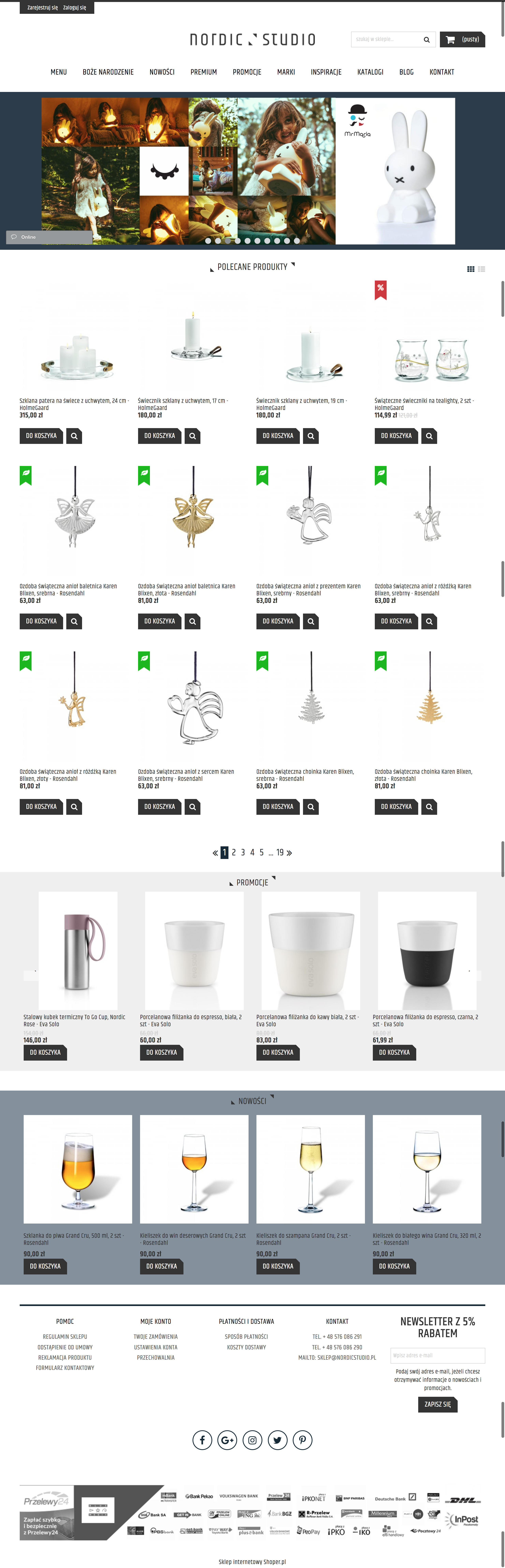 Zainspiruj się wyglądem strony głównej Nordic Studio