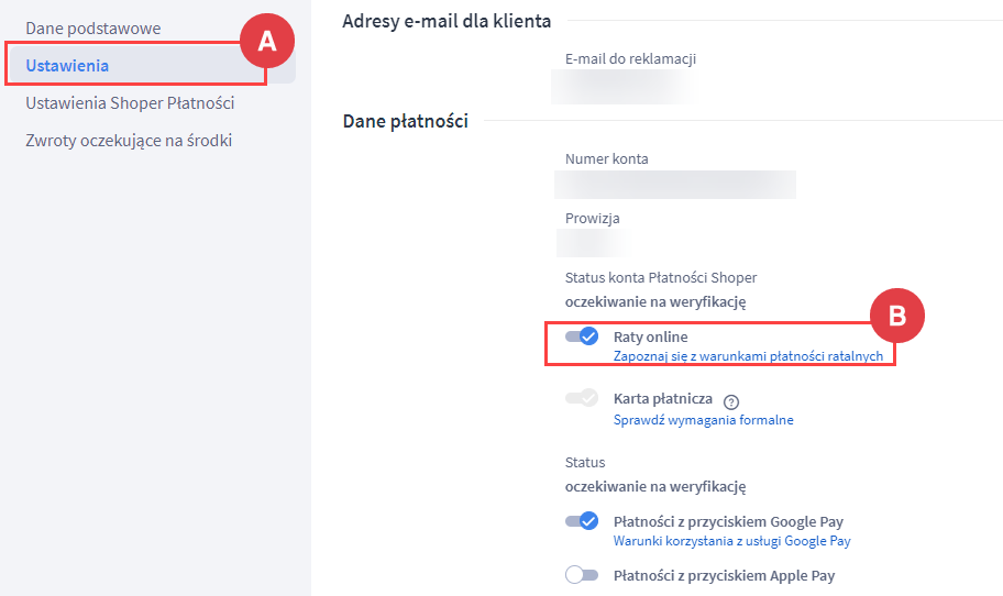 Zaznacz opcję rat w ustawieniach formy płatności Panel administracyjny > Ustawienia > Obsługa zamówień > Formy płatności >edycja formy płatności