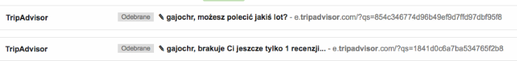 Przykład błędnej personalizacji przy kampanii e-mail marketingu Przykładowa błędna personalizacja stosowana przy wysłanej kampanii e-mail marketingu