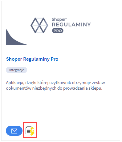 Panel administracyjny > Dodatki i integracje > Moje aplikacje