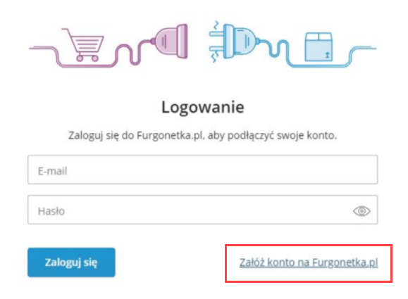 Załóż konto na furgonetka.pl Panel administracyjny > Dodatki i integracje > Moje aplikacje > Furgonetka > Logowanie