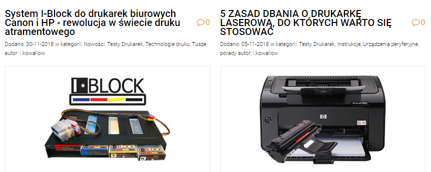 Przykładowa zawartość edukacyjna (techniczna) na blogu sklepu internetowego.