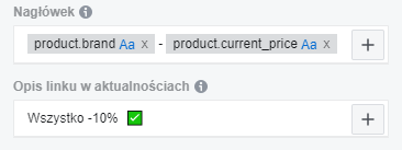 Ustawienia nagłówka oraz opis dla reklamy Facebook Ads Ustawienia nagłówka oraz opis dla reklamy Facebook Ads