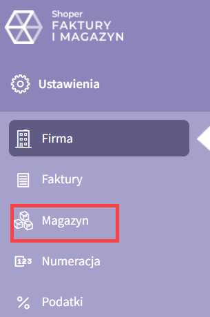 W menu po lewej przejdź do sekcji: Magazyn