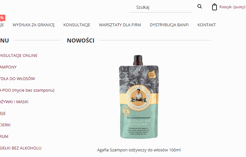 Zobacz, jak synonimy rozszerzają zapytanie w wyszukiwarce sklepu Przykładowe działanie synonimów w wyszukiwarce sklepu Shoper Premium