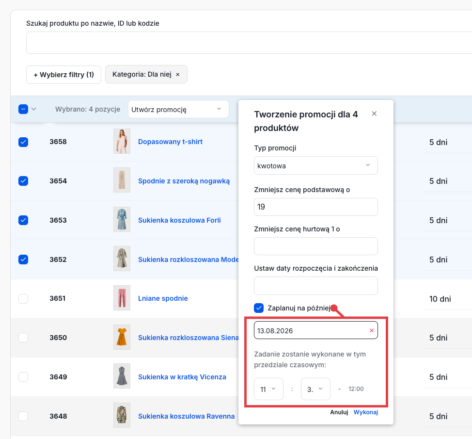 Zaplanuj wykonanie danej akcji na konkretny dzień i godzinę Zaplanuj wykonanie danej akcji na konkretny dzień i godzinę
