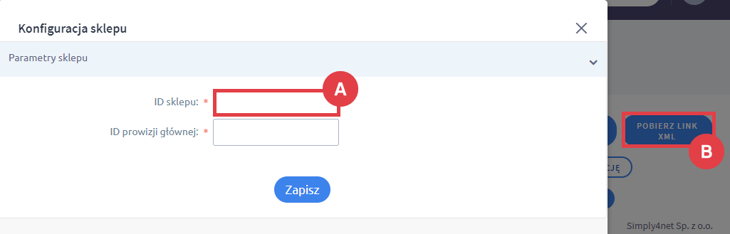 Panel administracyjny sklepu > Dodatki i integracje > Moje aplikacje > BUY.BOX > Ustawienia > Konfiguracja sklepu