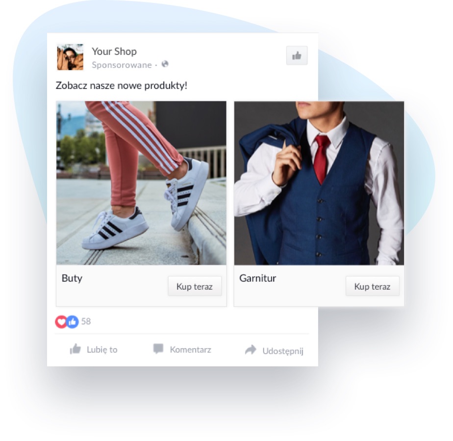 Przykładowa reklama w ramach kampanii Facebook Ads