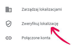 Kliknij: Zweryfikuj lokalizację