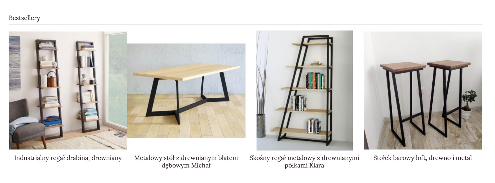 Przykładowe bestsellery sklepu DWfurniture.pl Przykład popularnych mebli w sklepie DWfurniture.pl