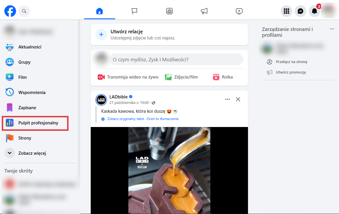 Facebook - Pulpilt profesjonalny