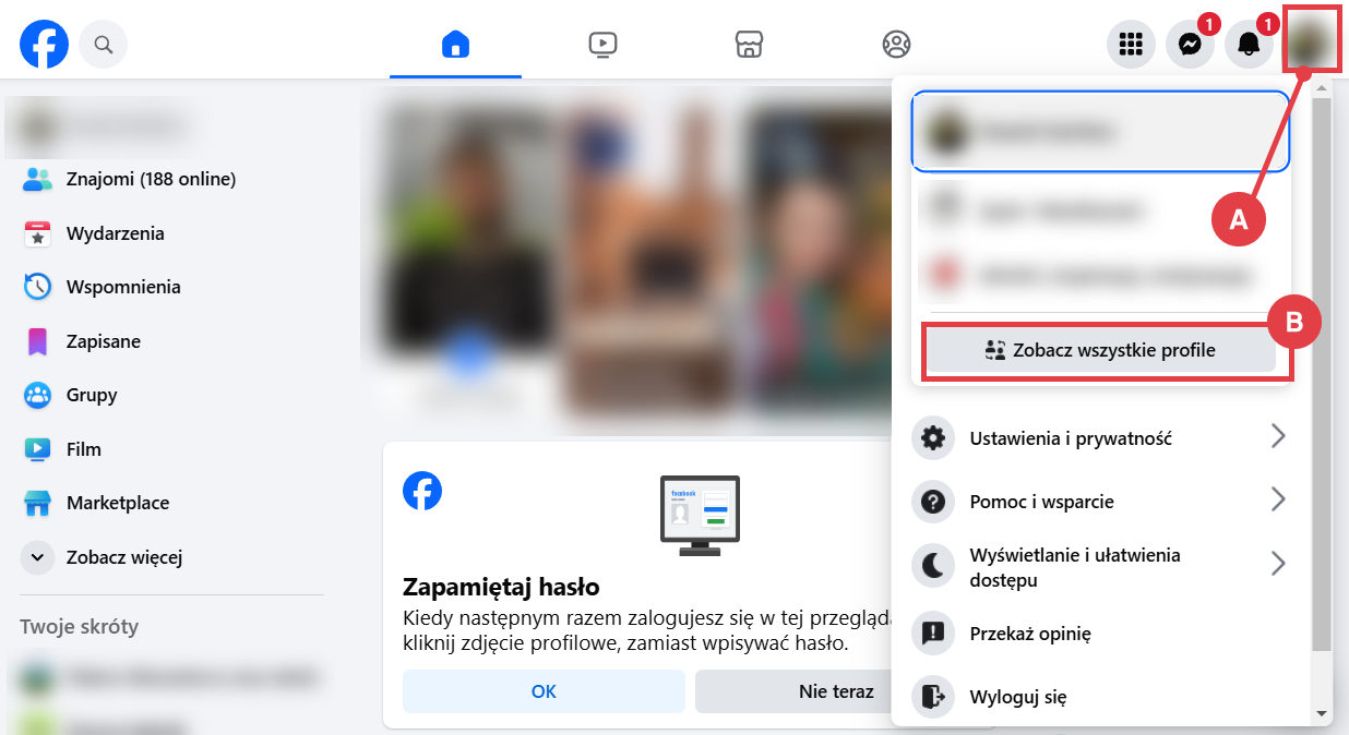 Profil Facebookowy > Zobacz wszystkie profile