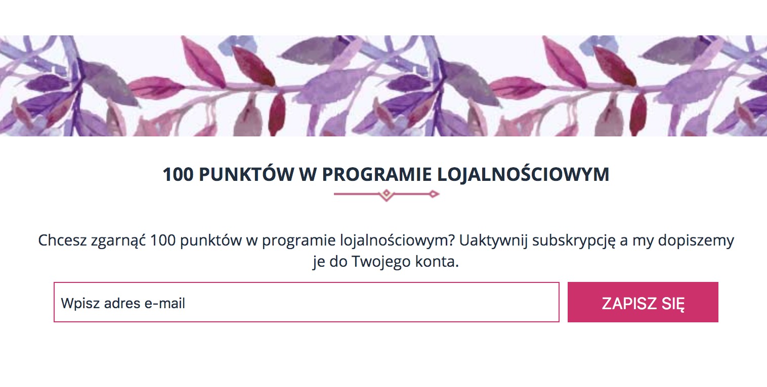 Nagrodzenie zapisu do bazy mailingowej