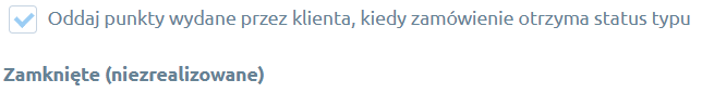 Usuwanie punków z programu lojalnościowego podczas zamknięcia zamówienia w sklepie Shoper Usuwanie punków z programu lojalnościowego podczas zamknięcia zamówienia w sklepie Shoper