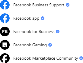 Przykłady zweryfikowanych profili na Facebook Przykłady zweryfikowanych profili na Facebook