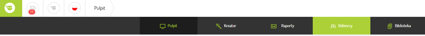 W aplikacji Freshmail przejdź do sekcji: Odbiorcy W aplikacji Freshmail przejdź do sekcji: Odbiorcy