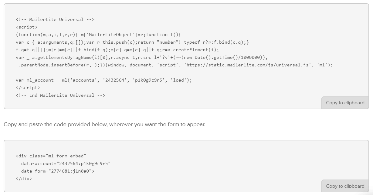 Kod JavaScript oraz kod HTML stworzonego okna pop-up (MailerLite) Kod JavaScript oraz kod HTML stworzonego okna pop-up (MailerLite)