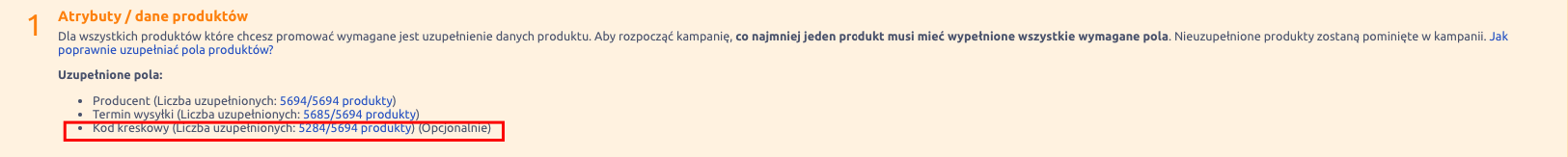 W Panelu administracyjnym sklepu możesz zweryfikować czy przy produktach zostały uzupełnione numery GTIN Gdzie w Panelu sklepu mogę sprawdzić czy GTIN zostały uzupełnione przy produktach?