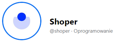 Logo firmy Shoper na Instagramie