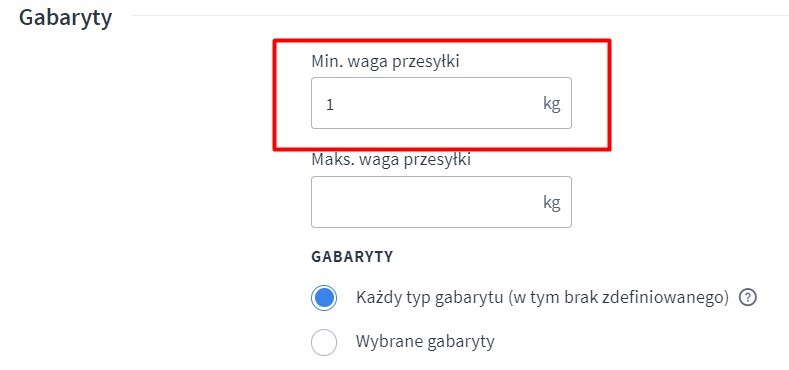Ustawienia wysyłki kurierem w Panelu administracyjnym sklepu Shoper