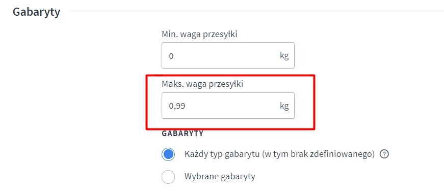 Jak posłużyć się wagami produktów w Panelu administracyjnym sklepu?