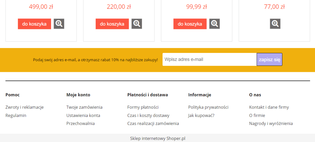 Front sklepu internetowego > Moduł zapisu do newslettera > Zmiana kolorów formularza
