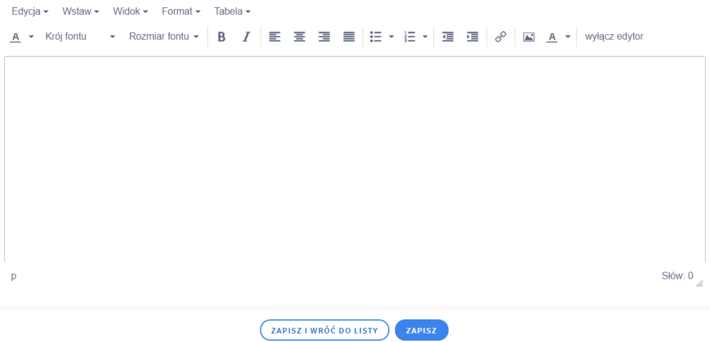 Edytor HTML, gdzie dodasz grafikę / obraz Panel administracyjny > Wygląd i treści > Wygląd sklepu > Obecny szablon graficzny > Moduły > Edycja modułu