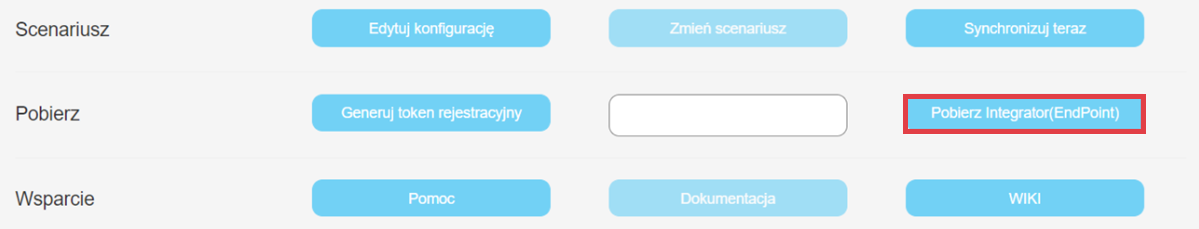 Pobierz Integrator (EndPoint) w aplikacji Aktualizacja stanów magazynowych z Comarch Optima do Shoper Panel administracyjny sklepu > Dodatki i integracje > Moje aplikacje > Aktualizacja stanów magazynowych z Comarch ERP Optima do sklepu Shoper > Pobieranie Integratora