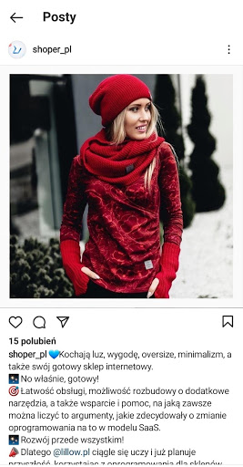 Przykład zdjęcia dodanego na Instagram z ciekawym tłem