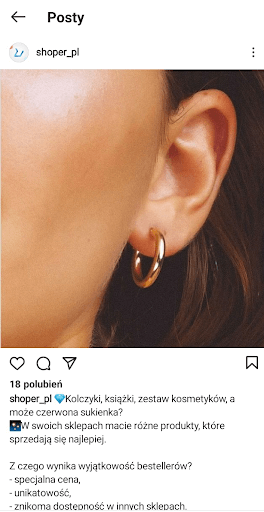 Przykład zdjęcia dodanego na Instagram z ciekawym tłem