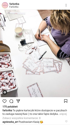 Przykład zdjęcia dodanego na Instagram z ciekawym przedstawieniem biznesu