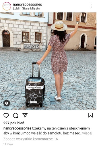 Przykład zdjęcia dodanego na Instagram z ciekawym tłem