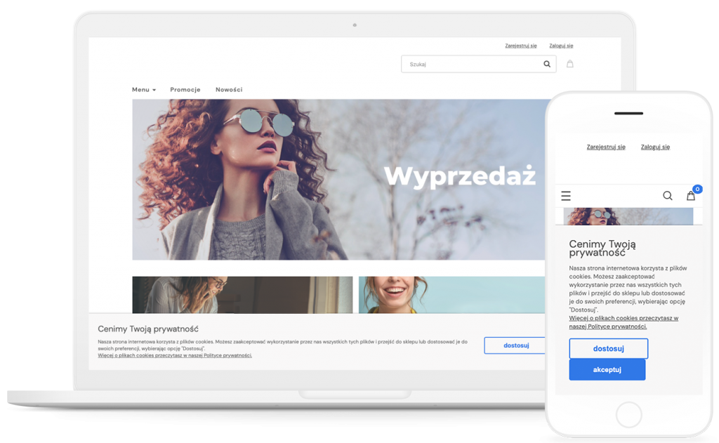 Strona sklepu internetowego Shoper > Informacja o korzystaniu z plików Cookies