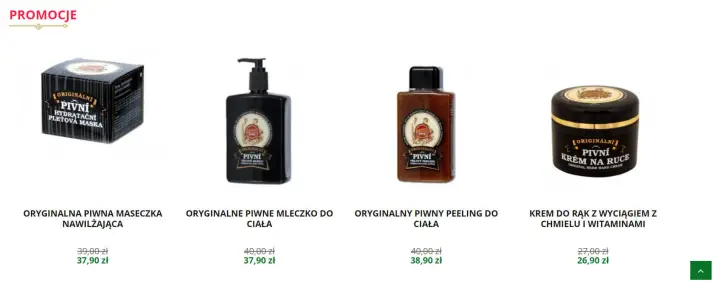Przykład wyświetlania listy produktów w module Promocje Strona sklepu internetowego na platformie Shoper > Moduł Promocje