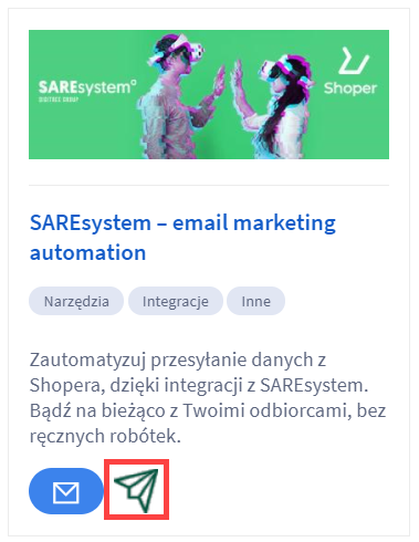 Przejdź do ustawień aplikacji Panel administracyjny > Dodatki i integracje > Moje aplikacje