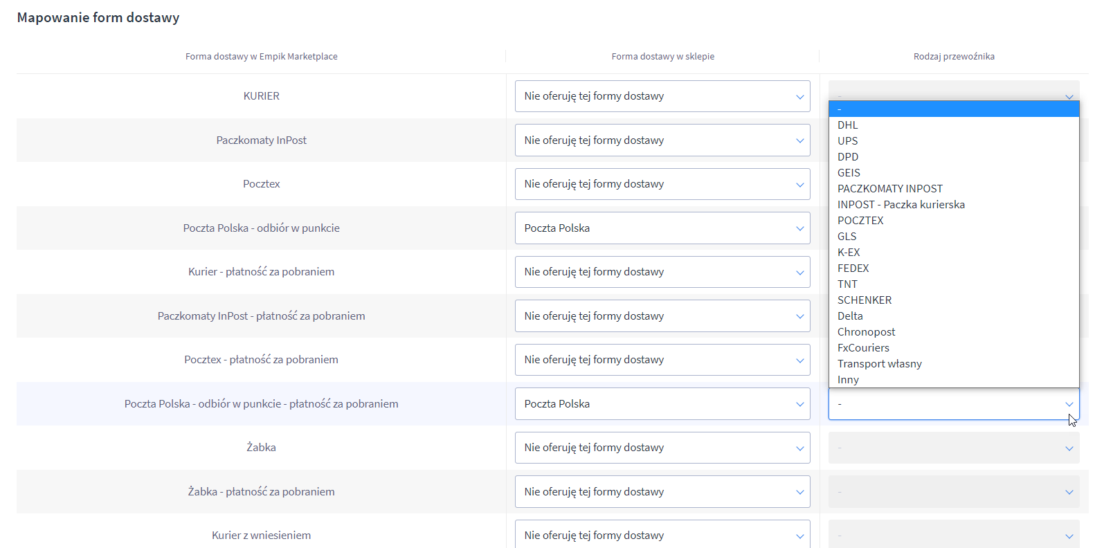 Panel administracyjny > Dodatki i integracje > Moje aplikacje > Empikplace