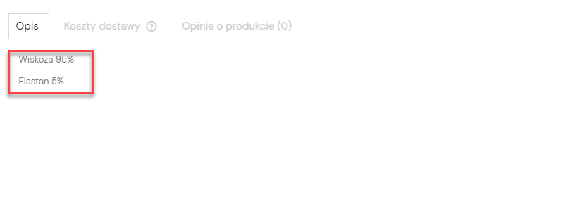 Zły przykład opisu dla produktu Przykład niewłaściwego opisu produktu