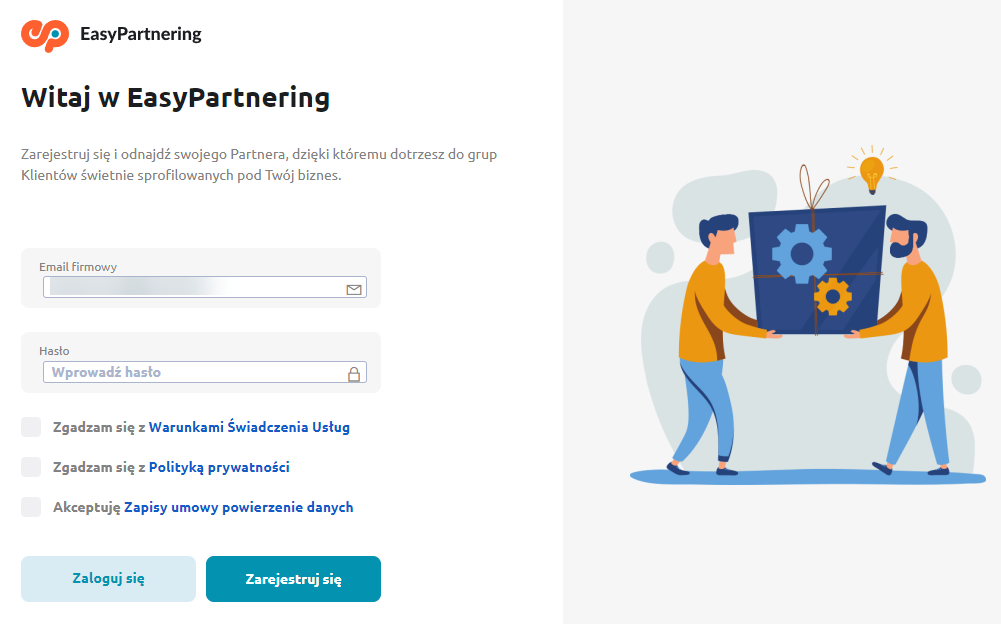 Panel administracyjny > Dodatki i integracje > Moje aplikacje > EasyPartnering