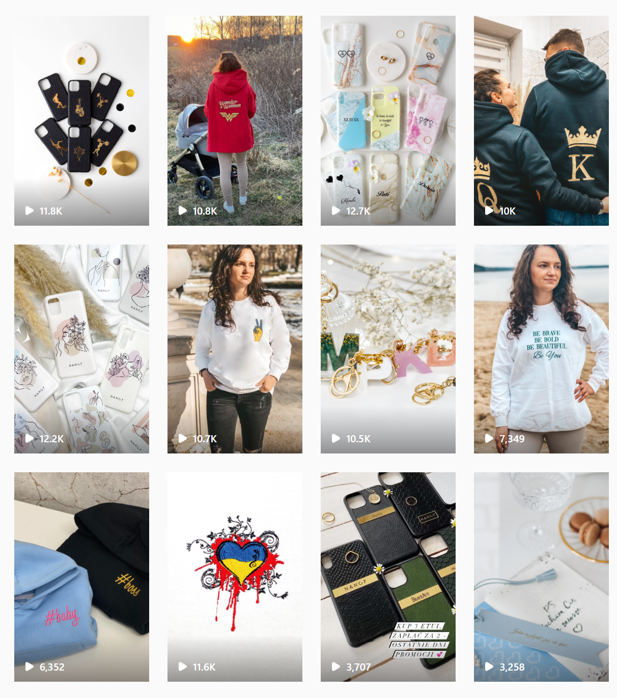 Kulisy marki Nancy Accessories w Reelsach Instagram > Konto Nancy Accessories > Reels