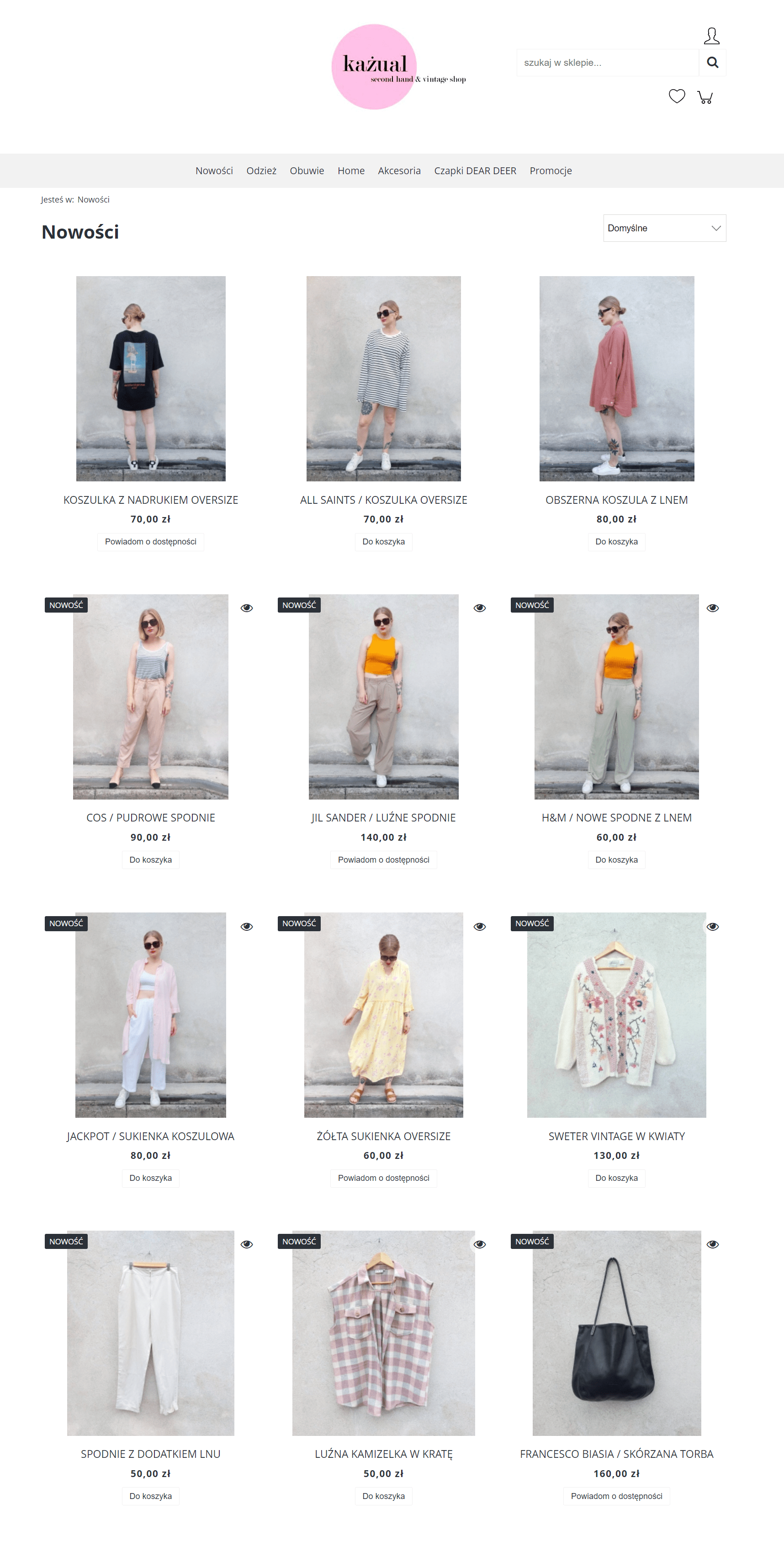 Działanie sklepu Każual Store w duchu less waste